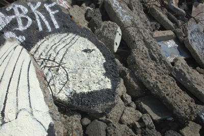 face on the rocks, Albany Bulb