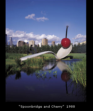 sculpture by artists Claes Oldenburg and Coosje van Bruggen